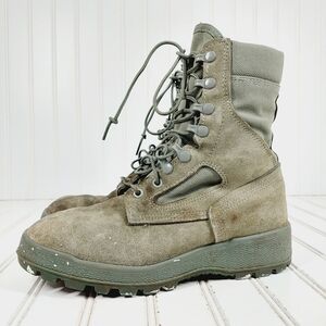 Vibram McRae Footwear Sage Green Lace-up Combat Boots E114
